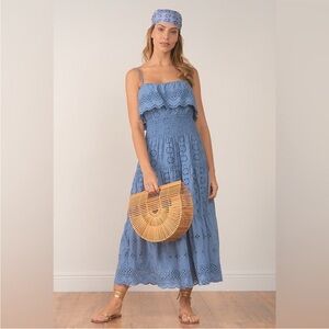 UNE AME | Sundress Boho Eyelet Prairie Dress